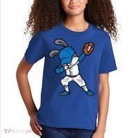Bunny Rabbit Dab Baseball Easter Sport Pitcher Gift Kids T-Shirt thumb 2