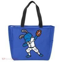 Bunny Rabbit Dab Baseball Easter Sport Pitcher Gift Tote Bag thumb 0