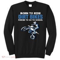 Born Ride Dirt Bikes Forced School Funny Motocross Boy Sweatshirt thumb 0