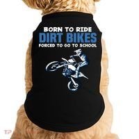 Born Ride Dirt Bikes Forced School Funny Motocross Boy Doggie Tank thumb 0