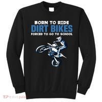 Born Ride Dirt Bikes Forced School Funny Motocross Boy Sweatshirt thumb 0