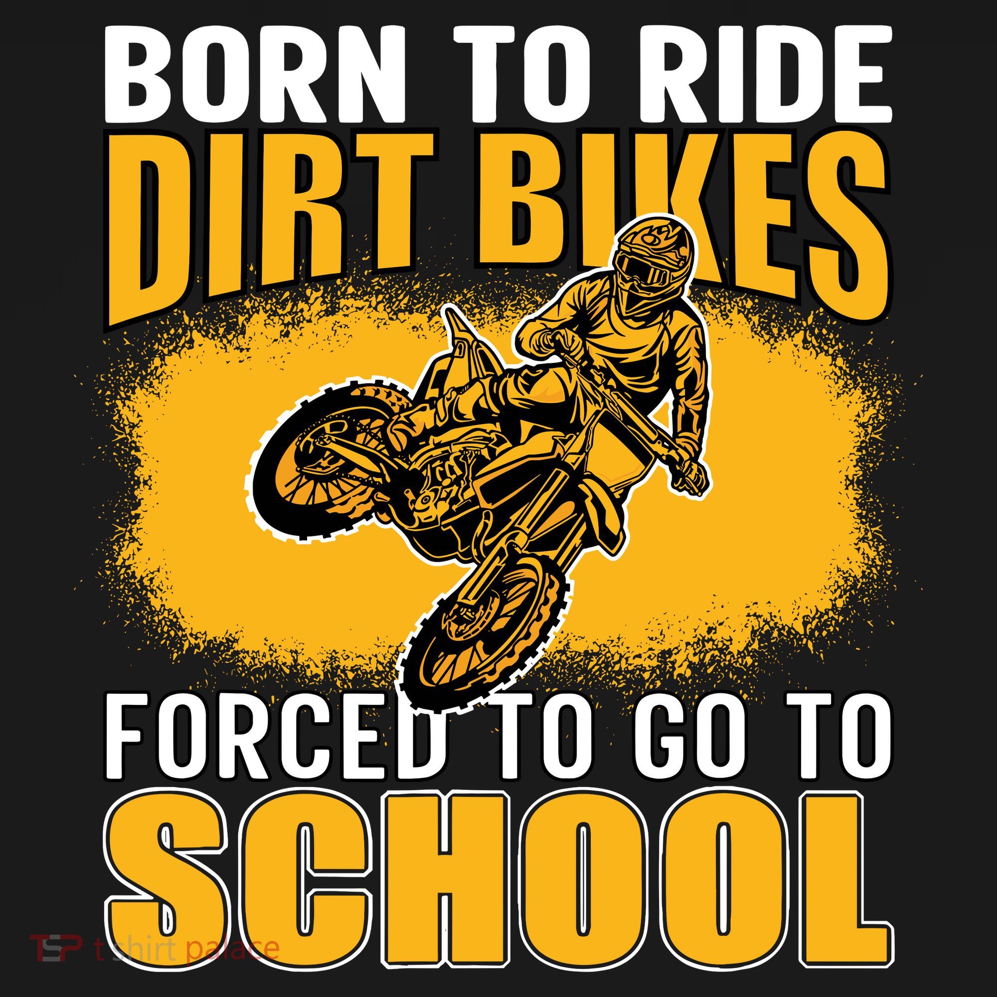 Born Ride Dirt Bikes Forced To Go To School Motocross Hoodie