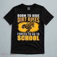 Born Ride Dirt Bikes Forced To Go To School Motocross T-Shirt thumb 5