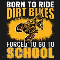 Born Ride Dirt Bikes Forced To Go To School Motocross Baby Bodysuit thumb 2