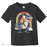 Boxer Riding Dinosaur T Rex Dog Lover Boys Kids Rainbow Toddler T-Shirt thumb 0