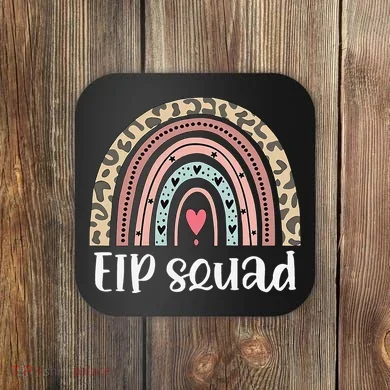 Boho Rainbow EIP Squad Early Intervention Program ECSE Team Coaster