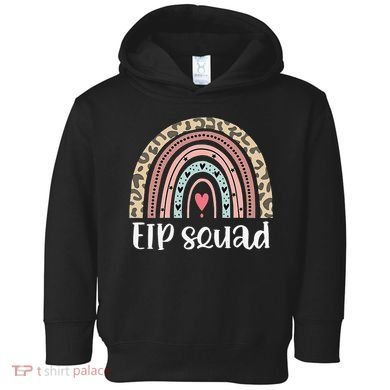 Boho Rainbow EIP Squad Early Intervention Program ECSE Team Toddler Hoodie