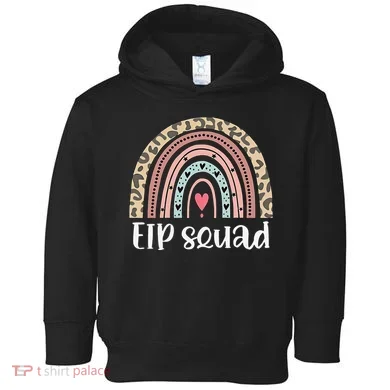 Boho Rainbow EIP Squad Early Intervention Program ECSE Team Toddler Hoodie