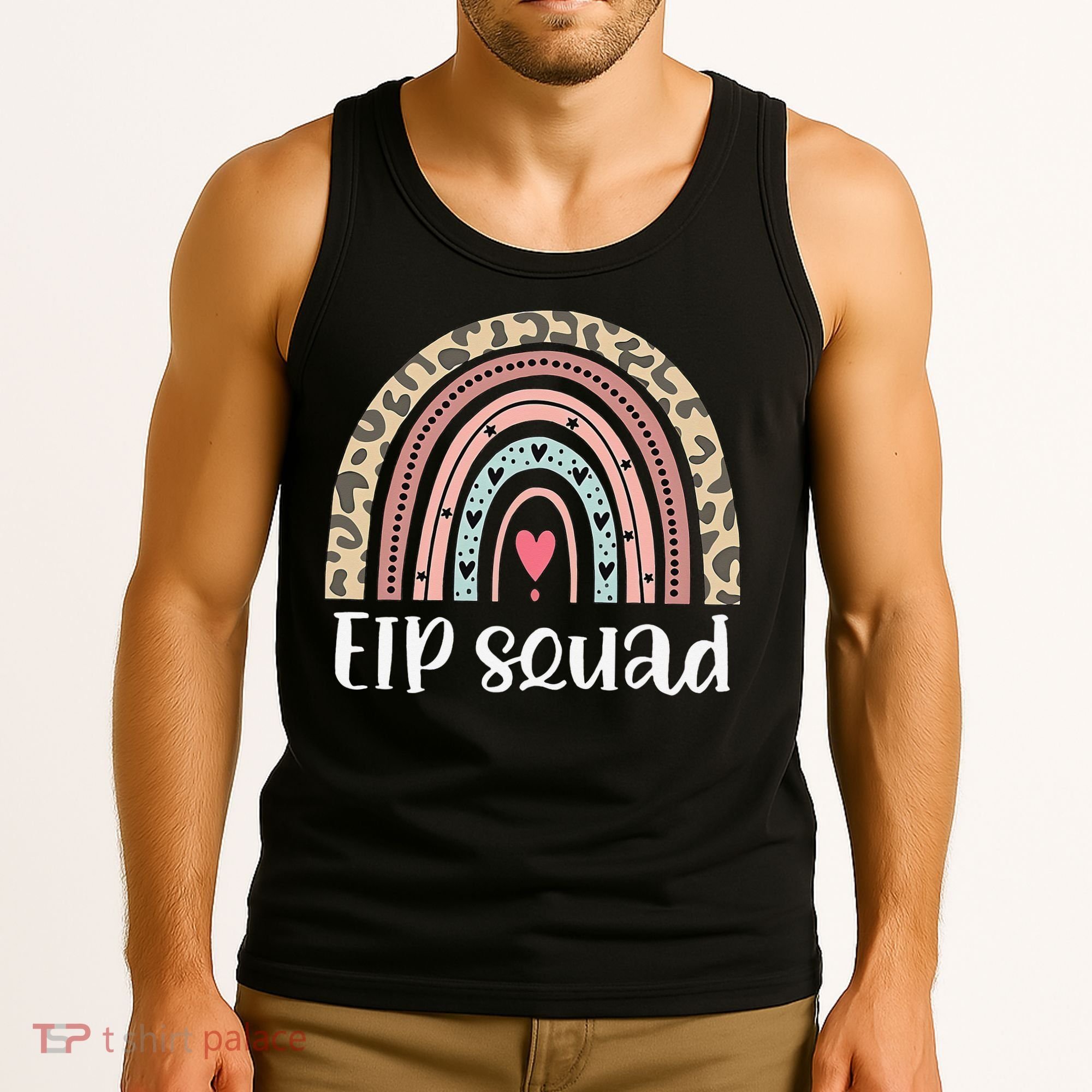 Boho Rainbow EIP Squad Early Intervention Program ECSE Team Tank Top