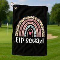 Boho Rainbow EIP Squad Early Intervention Program ECSE Team Golf Towel thumb 1