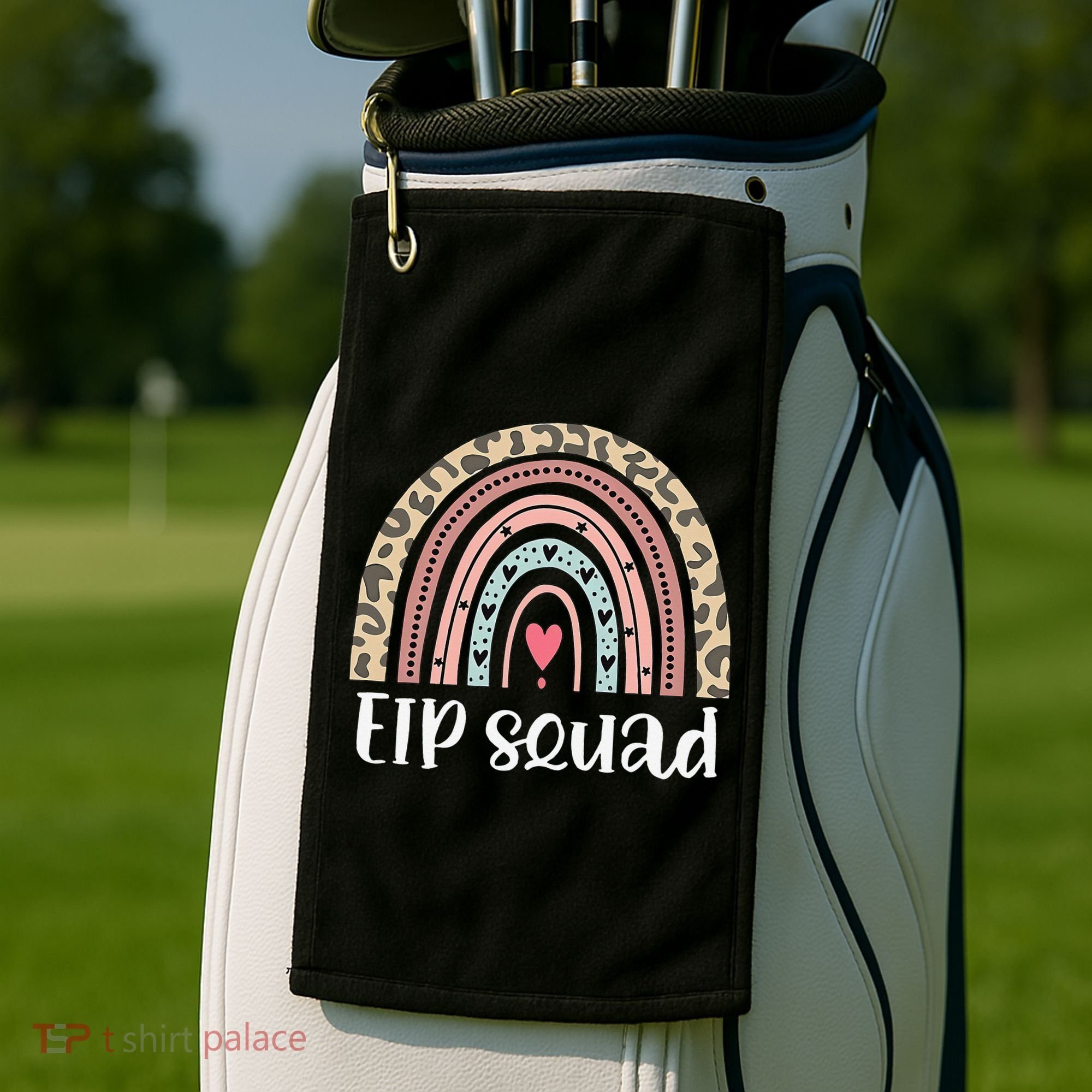 Boho Rainbow EIP Squad Early Intervention Program ECSE Team Golf Towel