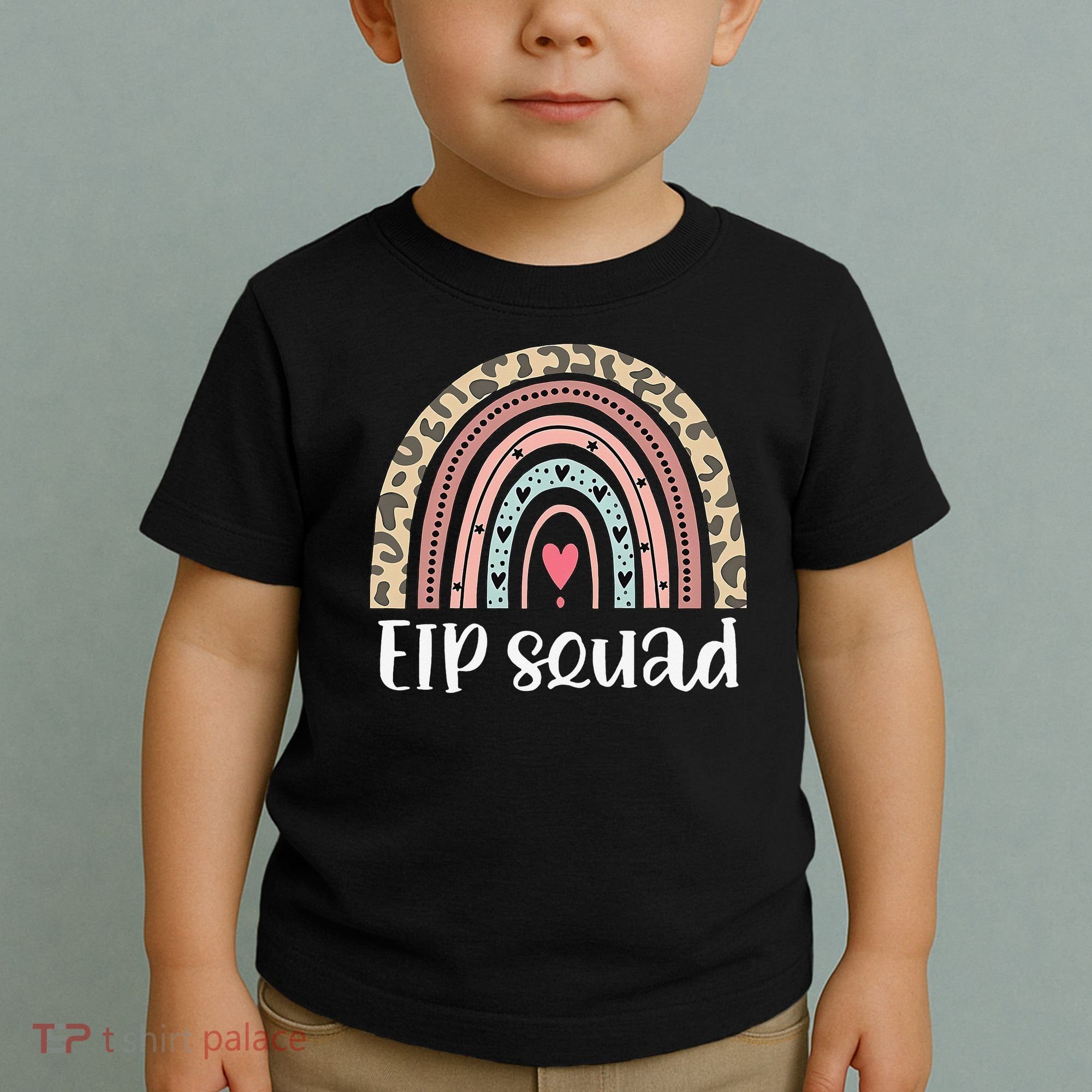 Boho Rainbow EIP Squad Early Intervention Program ECSE Team Toddler T-Shirt