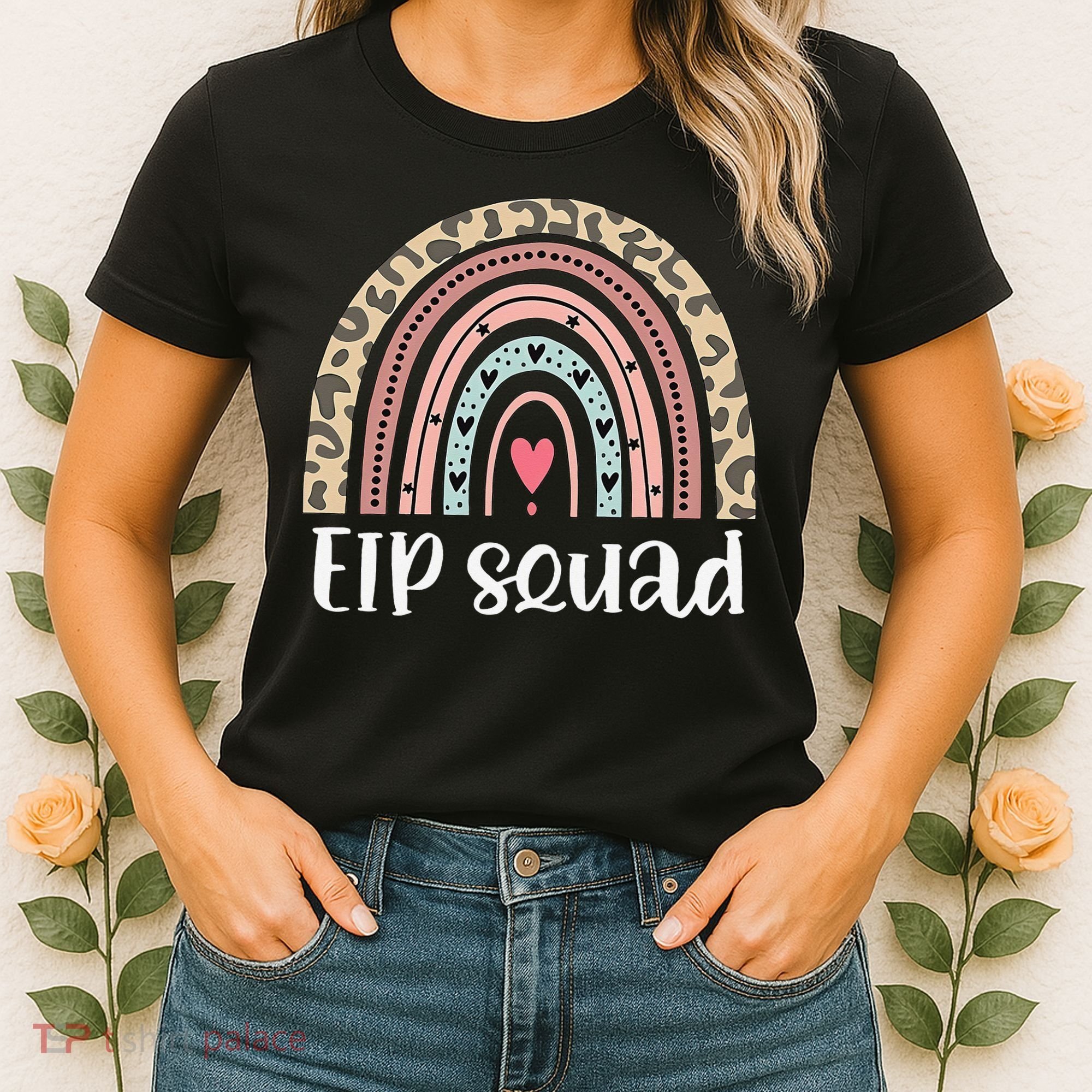 Boho Rainbow EIP Squad Early Intervention Program ECSE Team Women's T-Shirt