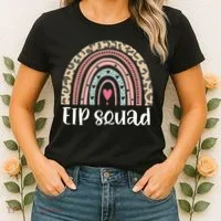 Boho Rainbow EIP Squad Early Intervention Program ECSE Team Women's T-Shirt thumb 2