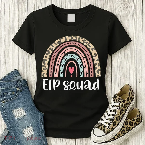 Boho Rainbow EIP Squad Early Intervention Program ECSE Team Women's T-Shirt