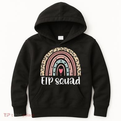 Boho Rainbow EIP Squad Early Intervention Program ECSE Team Kids Hoodie