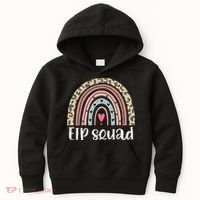 Boho Rainbow EIP Squad Early Intervention Program ECSE Team Kids Hoodie thumb 0