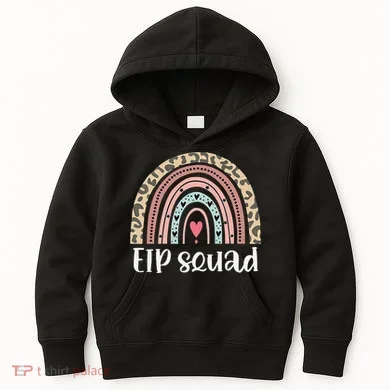 Boho Rainbow EIP Squad Early Intervention Program ECSE Team Kids Hoodie