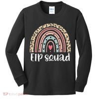 Boho Rainbow EIP Squad Early Intervention Program ECSE Team Kids Long Sleeve Shirt thumb 0
