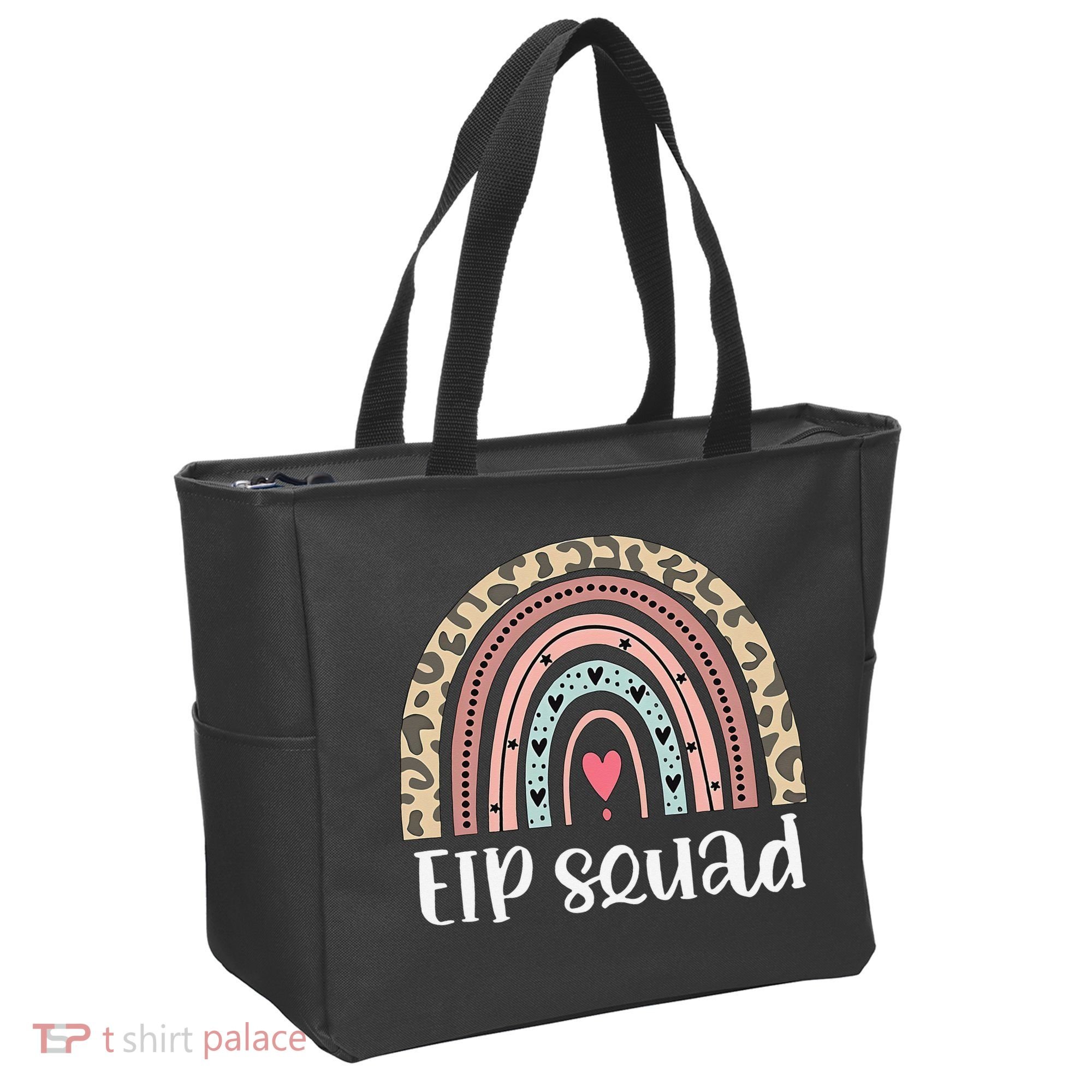 Boho Rainbow EIP Squad Early Intervention Program ECSE Team Tote Bag