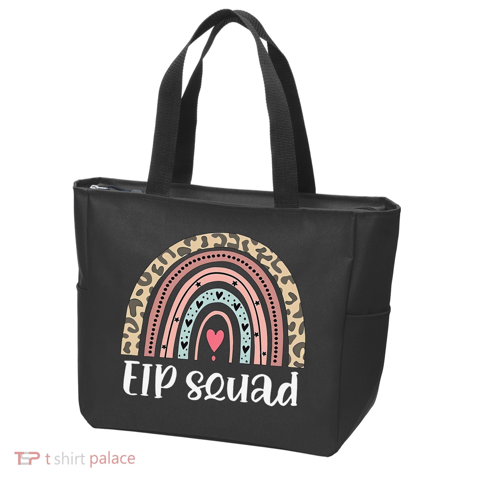 Boho Rainbow EIP Squad Early Intervention Program ECSE Team Tote Bag
