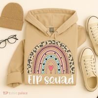 Boho Rainbow EIP Squad Early Intervention Program ECSE Team Hoodie thumb 4
