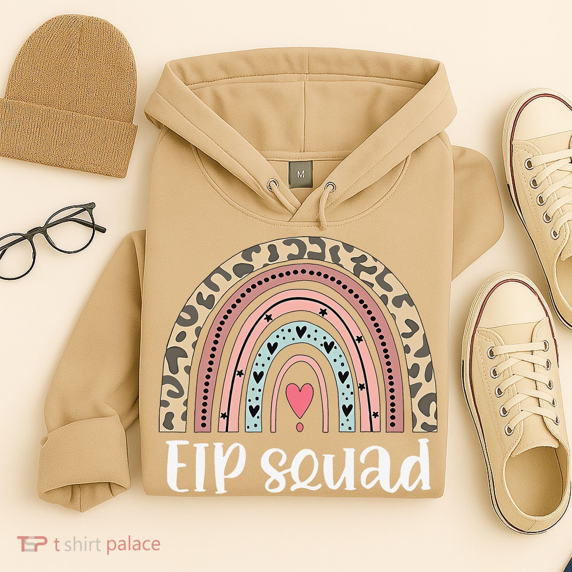 Boho Rainbow EIP Squad Early Intervention Program ECSE Team Hoodie