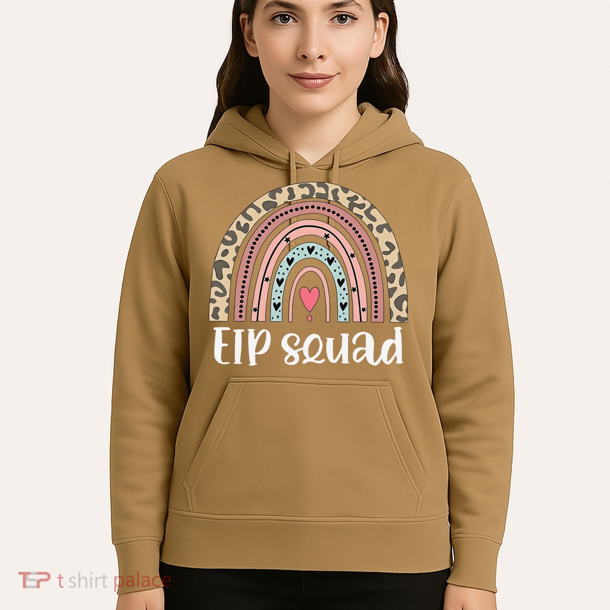 Boho Rainbow EIP Squad Early Intervention Program ECSE Team Hoodie