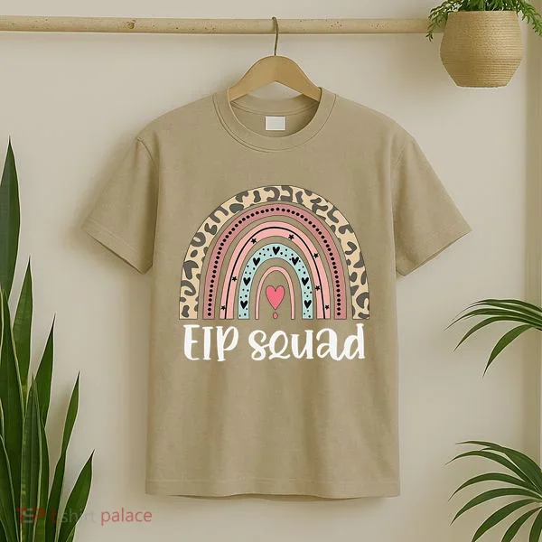 Boho Rainbow EIP Squad Early Intervention Program ECSE Team T-Shirt