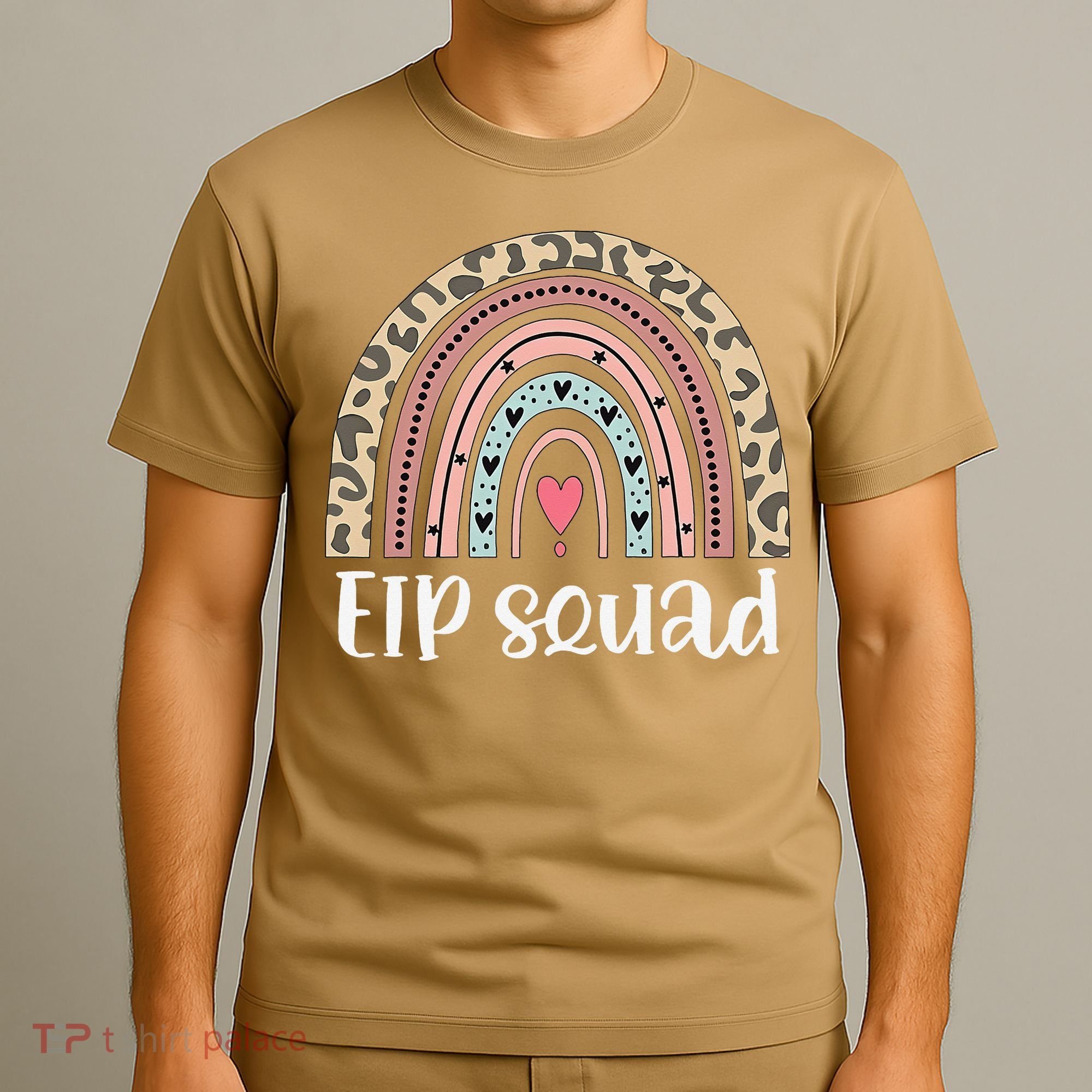 Boho Rainbow EIP Squad Early Intervention Program ECSE Team T-Shirt