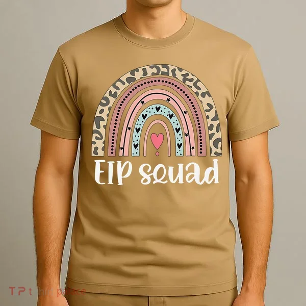 Boho Rainbow EIP Squad Early Intervention Program ECSE Team T-Shirt