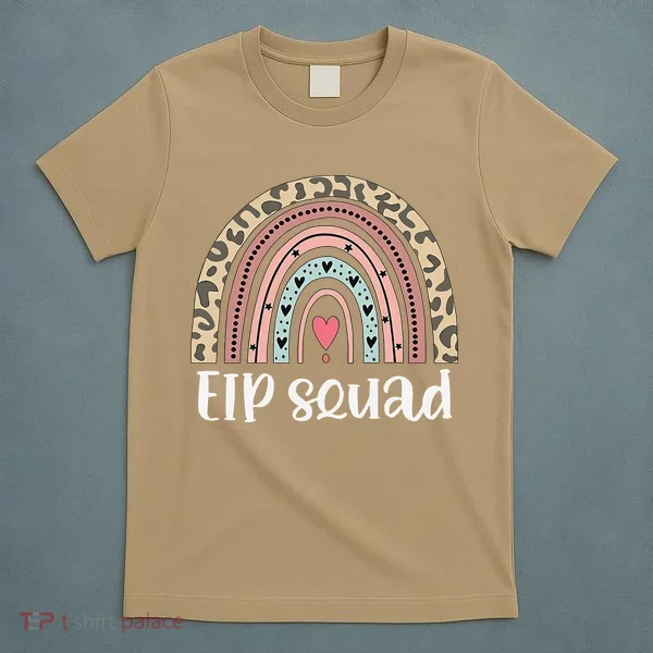 Boho Rainbow EIP Squad Early Intervention Program ECSE Team T-Shirt
