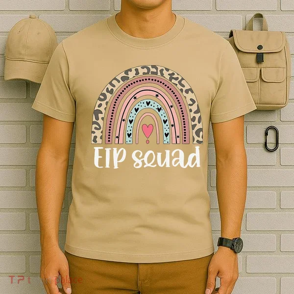 Boho Rainbow EIP Squad Early Intervention Program ECSE Team T-Shirt