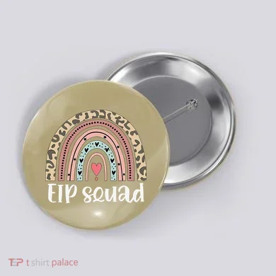 Boho Rainbow EIP Squad Early Intervention Program ECSE Team Button