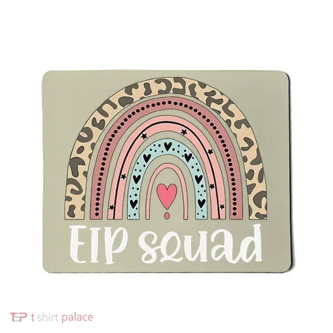 Boho Rainbow EIP Squad Early Intervention Program ECSE Team Mousepad in the selected color