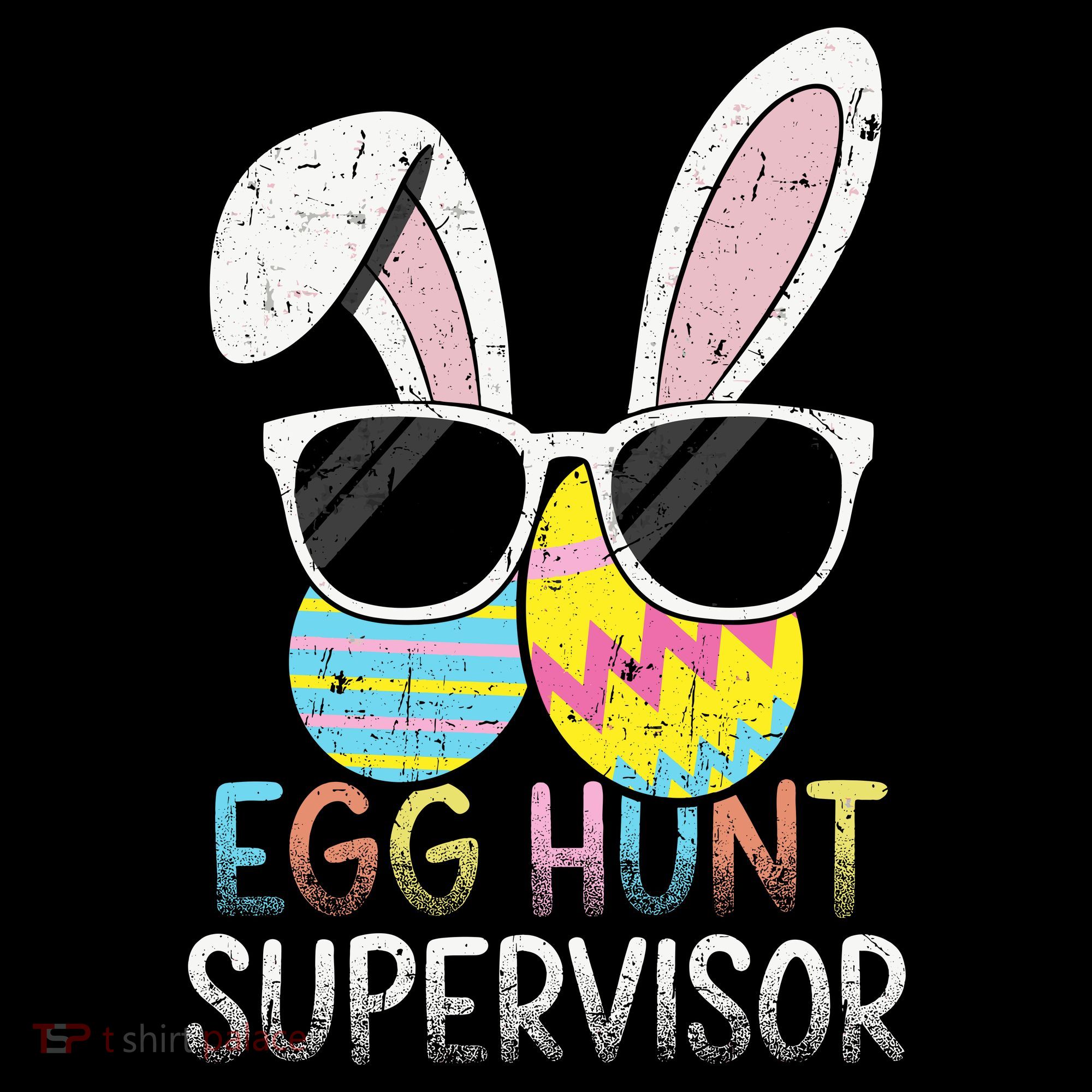 Bunny Rabbit Easter Egg Hunt Supervisor Funny Bucket Hat