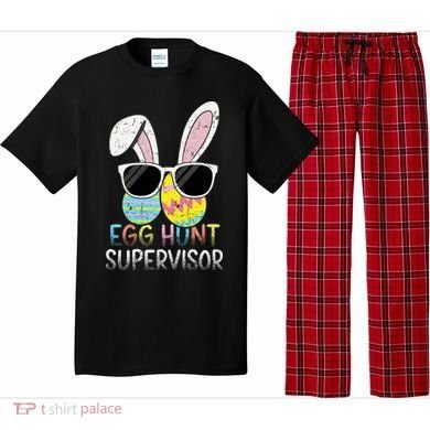 Bunny Rabbit Easter Egg Hunt Supervisor Funny Pajama Set