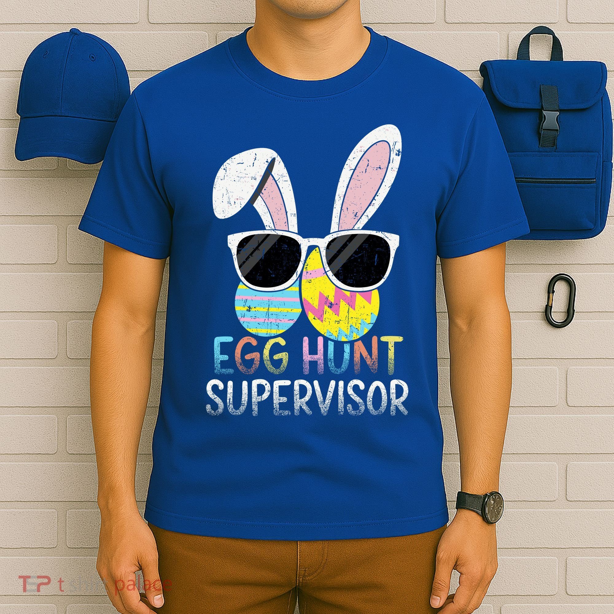 Bunny Rabbit Easter Egg Hunt Supervisor Funny T-Shirt
