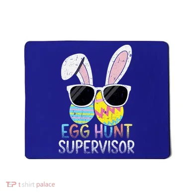 Bunny Rabbit Easter Egg Hunt Supervisor Funny Mousepad