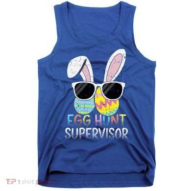 Bunny Rabbit Easter Egg Hunt Supervisor Funny Tank Top