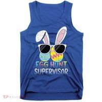 Bunny Rabbit Easter Egg Hunt Supervisor Funny Tank Top thumb 0