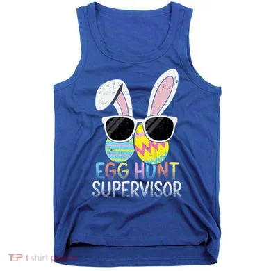 Bunny Rabbit Easter Egg Hunt Supervisor Funny Tank Top