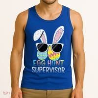 Bunny Rabbit Easter Egg Hunt Supervisor Funny Tank Top thumb 3
