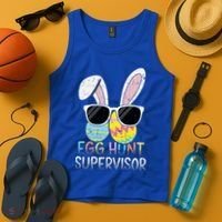 Bunny Rabbit Easter Egg Hunt Supervisor Funny Tank Top thumb 4
