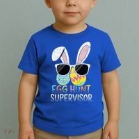 Bunny Rabbit Easter Egg Hunt Supervisor Funny Toddler T-Shirt thumb 2