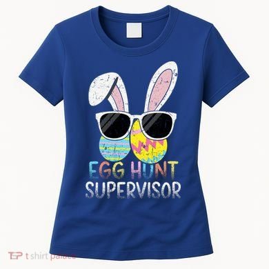 Bunny Rabbit Easter Egg Hunt Supervisor Funny Women's T-Shirt