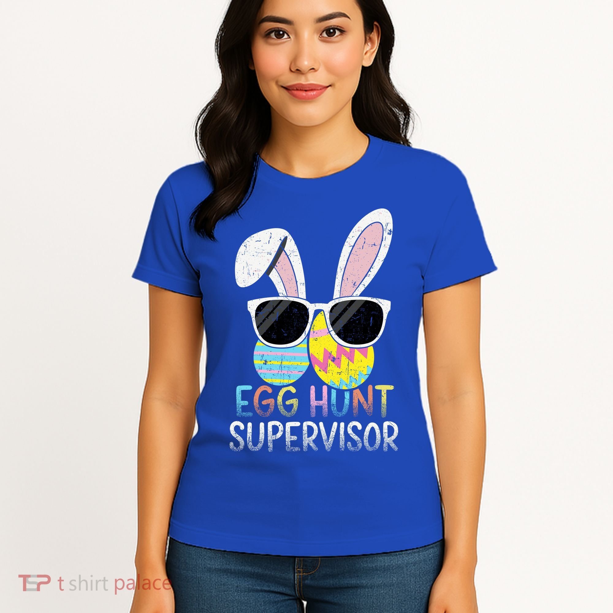 Bunny Rabbit Easter Egg Hunt Supervisor Funny Women's T-Shirt