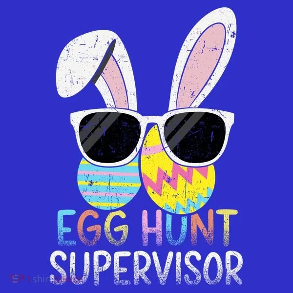 Bunny Rabbit Easter Egg Hunt Supervisor Funny Kids Sweatshirt