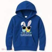 Bunny Rabbit Easter Egg Hunt Supervisor Funny Kids Hoodie thumb 0