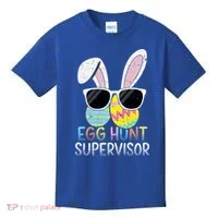Bunny Rabbit Easter Egg Hunt Supervisor Funny Kids T-Shirt thumb 0